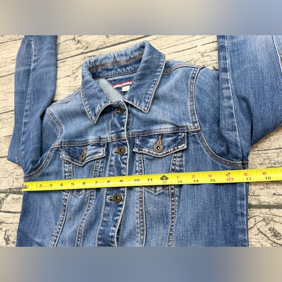 Women's Tommy Hilfiger Denim Button-up Jacket, Blue Size Small - Picture 7 of 13